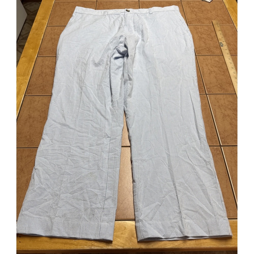 Vineyard Vines Men Seersucker Sz 36 x 28 Blue White Striped Preppy Stretch Pants